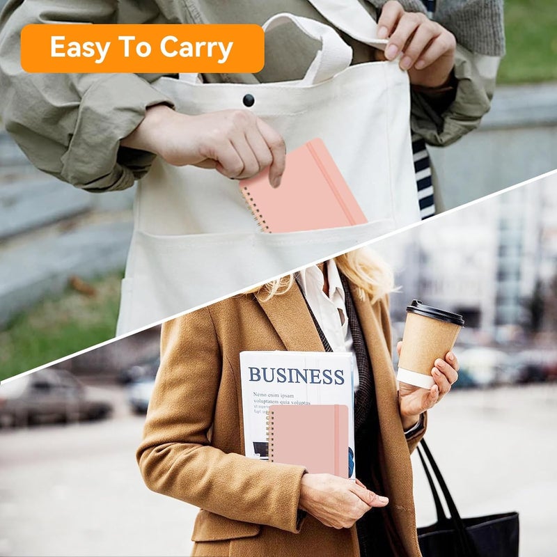 DMSVK 4 PCS Small Spiral Notebook 5x7, Spiral Journal Notebook, Notebooks for Work, Note Taking, School, Small Notebooks 5x7 with Strap, Cute Notebooks for Women 50 Sheets - Image 5